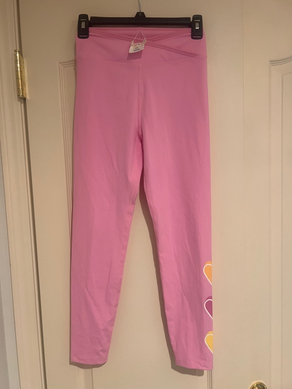 Roller Rabbit Pink Leggings with Heart Side Accents-sz sm-never worn